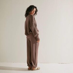 Free People Knit in Mauve Brown SET